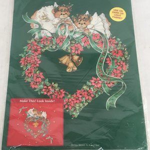 Vintage Lucy Rigg plaid brand iron on transfer Christmas holiday teddy bears